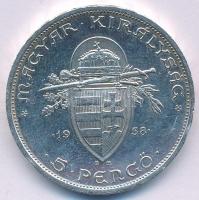 1938. 5P Ag "Szent István" T:AU,XF több ph. Adamo P8.1