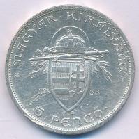 1938. 5P Ag "Szent István" T:XF,VF karcok, ph.
Adamo P8.1