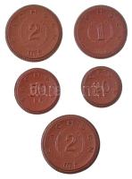 Németország / Weimari Köztársaság / Szászország 1921. 20pf + 50pf + 1M + 2M (2x) "Szászország&q...