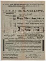 1930. "24. Magyar Királyi Osztálysorsjáték" 3. osztály 1/4 A és B sorsjegye (2xklf) bélyeg...