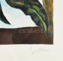 Guttuso, Renato (1911-1987): Virág csendélet. Litográfia, papír, jelzett, számozott 108/120 41x52 cm...