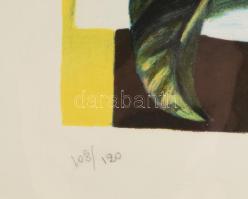 Guttuso, Renato (1911-1987): Virág csendélet. Litográfia, papír, jelzett, számozott 108/120 41x52 cm...