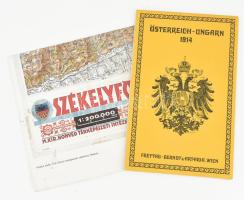 2 db reprint térkép: G. Freytags Karte von Österreich Ungarn / Az Osztrák-Magyar Monarchia 1914-ben, 107x71,5 cm + Székelyföld (Észak-Erdély) 1941-ben, 82,5x67 cm