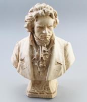 Beethoven büszt. Keménygipsz, jelzett: MD. Kopással, m: 31 cm