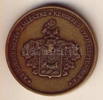 1993. "Horthy Miklós - Kenderes" patinázott Br emlékérem T:2