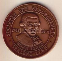 1986. "Országos Magyar Bányászati és Kohászati Egyesület - Born Ignác" Br emlékérem T:2