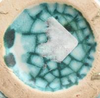 Iparművészeti repesztett hatású mázas váza. Jelzés nélkül, hibátlan, m: 30 cm