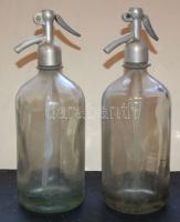2db régi szikvizes szódásüveg 31cm-es magassággal