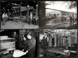 Tóth Béla (1942-2008): Csepel Művek, 8 db feliratozott vagy pecséttel jelzett fotó, némelyik sarkán ...