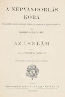 Borovszky Samu - Goldziher Ignác: Nagy képes világtörténet. IV. köt.: A középkor. I. rész: A népvándorlás kora. - Az iszlám. Szerk.: Marczali Henrik. Bp., é.n. (cca 1900), Franklin-Társulat - Révai Testvérek, XVI+692 p. Oldalszámozáson kívül számos (részben színes, kihajtható ill. duplaoldalas) táblával. Kiadói díszes, aranyozott gerincű félbőr-kötésben, a borítón némi kopással, foltokkal, helyenként kissé foltos lapokkal, az előzéklapon tulajdonosi bejegyzéssel.