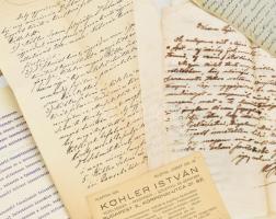 Érdekes tűzoltó tétel: számlák, Rausch tűzoltószer gyáros kézzel írt nyilatkozata, szerződése, stb, ...