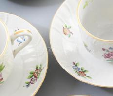 Herend eton mintás 6 darab csésze alátéttel. Jelzett, hibátlan, kézzel festett