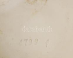 cca 19. sz. második fele, Lámpást tartó fiú porcelán lámpatest. Jelzett, sérült, ujjhiánnyal, m: 31,...