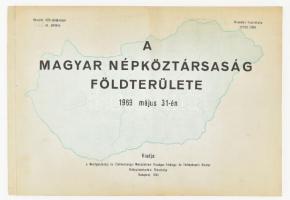 1969 A Magyar Népköztársaság földterülete, kiadja: Mezőgazdasági és Élelmezésügyi Minisztérium, táblázatokkal, ábrákkal, készült: 500 példányban