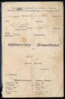 cca 1840 Szabadszállási háztulajdonos adókönyvecskéje sok bejegyzéssel