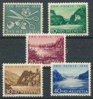 1956 Tavak és folyók (V) sor Mi 627-631