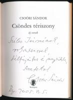 Csoóri Sándor: Csöndes tériszony. Új versek. A szerző, Csoóri Sándor (1930-2016) író által DEDIKÁLT ...