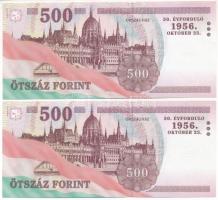 2006. 500Ft "A forradalom 50. évfordulója 1956. október 23." (2x) sorszámkövetők "EC ...
