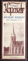 1936 Virágos Kaposvár ünnepi napjait ismertető füzet, hozzávaló meghívóval