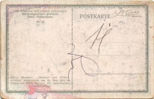 SMS Novara und Scharfschütze im Kanal von Porto Corsini bei Beschießung der italienische Strandbatte...