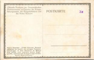 Unser Kreuzer Novara versenkt im Verein mit einigen Torpedofahrzeugen in San Giovanni di Medua drei ...