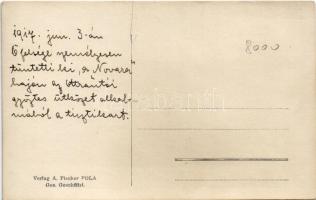 1917 SMS NOVARA cs. és kir. haditengerészet Helgoland-osztályú gyorscirkáló fedélzete IV. Károly és ...