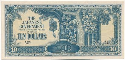 Malajzia / Japán megszállás DN (1942-1944) 10D "Banános Bankjegy", "MP" T:AU Malaysia / Japanese Occupation ND (1942-1944) 10 Dollars "Banana Money", "MP" C:AU Krause P#M7