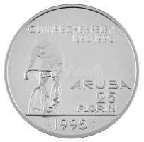 Aruba 1995. 25Fl Ag "Az Olimpia 100. évfordulója" T:PP halvány ködösödés az előlapon
Aurb...
