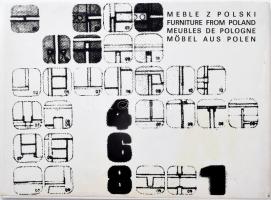 1974 Meble z Polski. Furniture from Poland. Meubles de Pologne. Möbel aus Polen. Áruminta katalógus, gazdag képanyaggal, lengyel, angol, francia és német nyelven. hn., (1974), Paged Meble. Egészvászon-kötésben, papír védőborítóban.