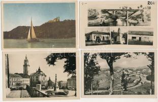 21 db MODERN magyar város képeslap vegyes minőségben (Képzőművészeti Alap) / 21 modern Hungarian town-view postcards in mixed quality (50's)