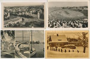 21 db MODERN magyar város képeslap vegyes minőségben (Képzőművészeti Alap) / 21 modern Hungarian town-view postcards in mixed quality (50's)