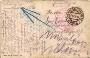 1915 SMS Viribus Unitis az Osztrák-Magyar Haditengerészet Tegetthoff-osztályú csatahajója / K.u.K. K...