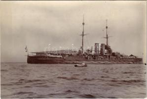 1913 Abbazia, Optaija; SMS Viribus Unitis az Osztrák-Magyar Haditengerészet Tegetthoff-osztályú csatahajója / K.u.K. Kriegsmarine / WWI Austro-Hungarian Navy Tegetthoff-class battleship. photo (fl)