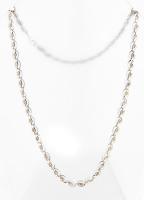 Ezüst(Ag) áttört fantáziaszemes nyaklánc + karkötő, jelzett, h: 46 cm, 19 cm, nettó: 8,8 g