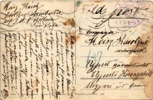 1914 SMS Viribus Unitis az Osztrák-Magyar Haditengerészet Tegetthoff-osztályú csatahajó fedélzete / ...