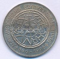 1996. "Millecentenárium - Magyarország ezeregyszáz éves 896-1996" kétoldalas jelzett Ag em...