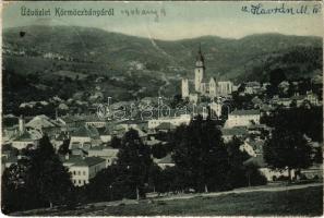 1906 Körmöcbánya, Kremnitz, Kremnica; látkép / general view (EM)