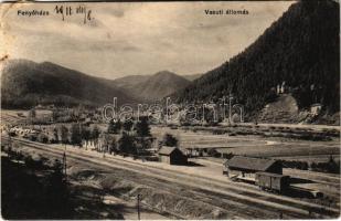 1916 Fenyőháza, Lubochna; vasútállomás / railway station (EK)