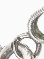 Ezüst(Ag) masszív fantáziaszemes nyaklánc, jelzett, h: 58 cm, nettó: 29,4 g