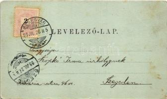 1899 (Vorläufer) Segesvár, Schässburg, Sighisoara; látkép. Zeidner H. kiadása. Schäser A. fénynyomdá...