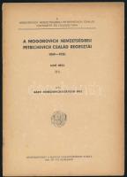 Petrichevich Horváth Emil, báró: A Mogorovich nemzetségbeli Petrichevich család regesztái. 1069-1526. Első rész. II/1..Veszprém, 1941. Egyházmegyei Ny. 20 l. Kiadói papírkötés, sérült gerinccel, borító hátoldala kissé sérült.