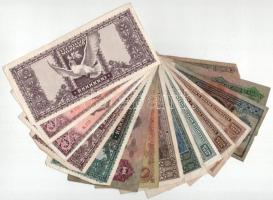 15db-os vegyes, nagyrészt inflációs pengő bankjegy tétel T:F,VG folt