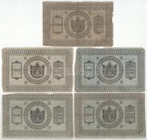 Oroszország / Polgárháború / Szibéria és Urál / Ideiglenes Szibériai Igazgatás 1918. 5R (5db) T:F,VG...