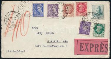 1943 Expressz cenzúrázott levél Bécsbe / Express censored cover to Vienna