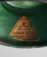 Gorka Géza (1894-1971) - Pérely Imre (1898-1944) festő, grafikus Mogyorós tálka, mázas kerámia, jelz...