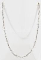 Ezüst(Ag) pancer nyaklánc, jelzett, h: 60 cm, nettó: 8 g