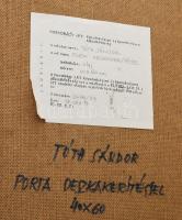 Tóth Sándor (1937-): Porta deszkarítéssel. Olaj, farost, jelezve jobbra lent, 40×60 cm. Dekoratív, s...