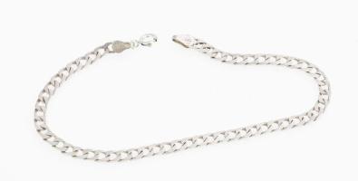 Ezüst(Ag) lapos pancer karkötő, jelzett, h: 20 cm, nettó: 4,7 g