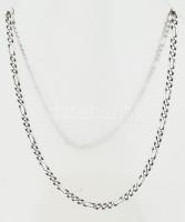 Ezüst(Ag) figaro nyaklánc, jelzett, h: 54 cm, nettó: 6,4 g