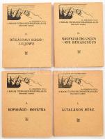 Dr. Komarnicki Gyula: A Magas Tátra hegymászókalauza I-IV. kötet.  I. kötet: Általános rész. II. kötet: Kopahágó-Rovátka. III. kötet: Nagyszalóki csúcs - Kis Békáscsúcs. IV. kötet: Békástavi hágó - Liljowe. Részletes kalauzok. Késmárk-Bp., 1926, Turistaság és Alpinizmus. Harmadik kiadás. Kiadói papírkötésben, gerincek alján apró sérülésekkel.